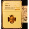 Image 1 : 1793 . 1938 P Lincoln Cent NGC slabbed MS65 RD.
