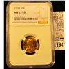 Image 1 : 1794 . 1938 P Lincoln Cent NGC slabbed MS65 RD.