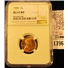 Image 1 : 1796 . 1938 P Lincoln Cent NGC slabbed MS65 RD.