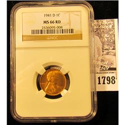 1798 . 1941 D Lincoln Cent NGC slabbed MS66 RD.