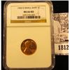 Image 1 : 1812 . 1960 D Small Date Lincoln Cent NGC slabbed MS66 RD