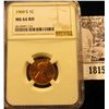 Image 1 : 1815 . 1969 S Lincoln Cent NGC slabbed MS66 RD.