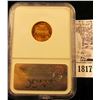 Image 2 : 1817 . 1975 P Lincoln Cent NGC slabbed MS66 RD.