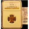 Image 1 : 1820 . 1967 SMS Lincoln Cent NGC slabbed MS 67 RD
