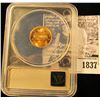 Image 2 : 1837 . 2008 D Lincoln Cent ANACS slabbed MS67 Inaugural Edition.