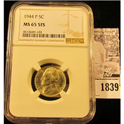 1839 . 1944 P U.S. Silver War Nickel NGC slabbed MS65 5FS