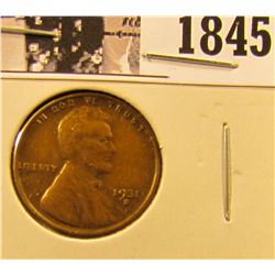 1845 . 1931 S Lincoln Cent, VF.