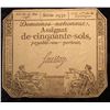 Image 1 : Lot 1852 FRENCH 1793 50 SOLS BANKNOTE FROM THE ASSIGNAT FRENCH REVOLUTION.