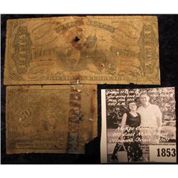 Lot 1853 PAIR OF LOW GRADE 50 CENT FRACTIONAL NOTES.