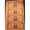 Image 1 : Series 1981 Four Note Uncut Sheet of $1.00 Federal Reserve Notes. Crisp Uncirculated.