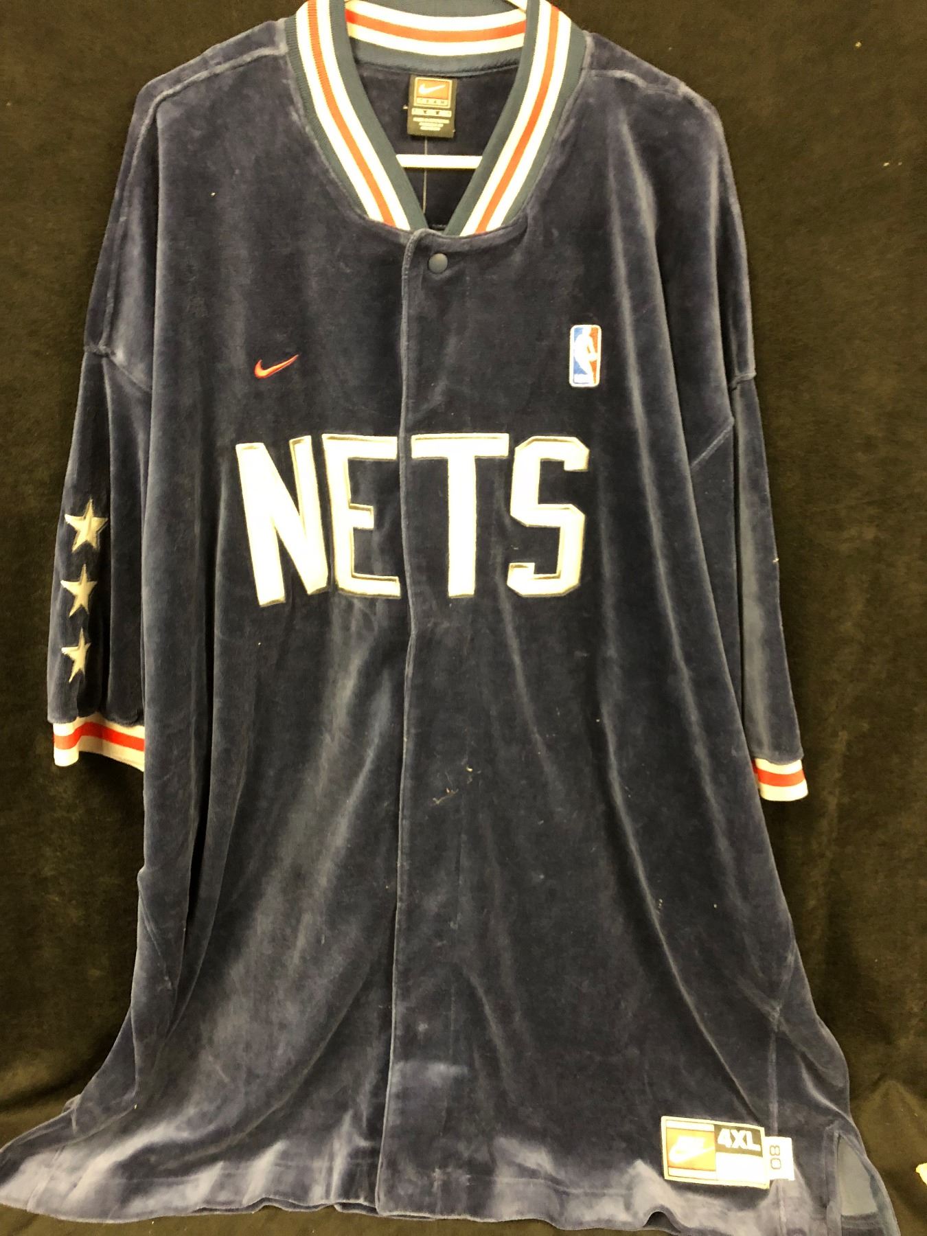 new jersey nets warm up jacket