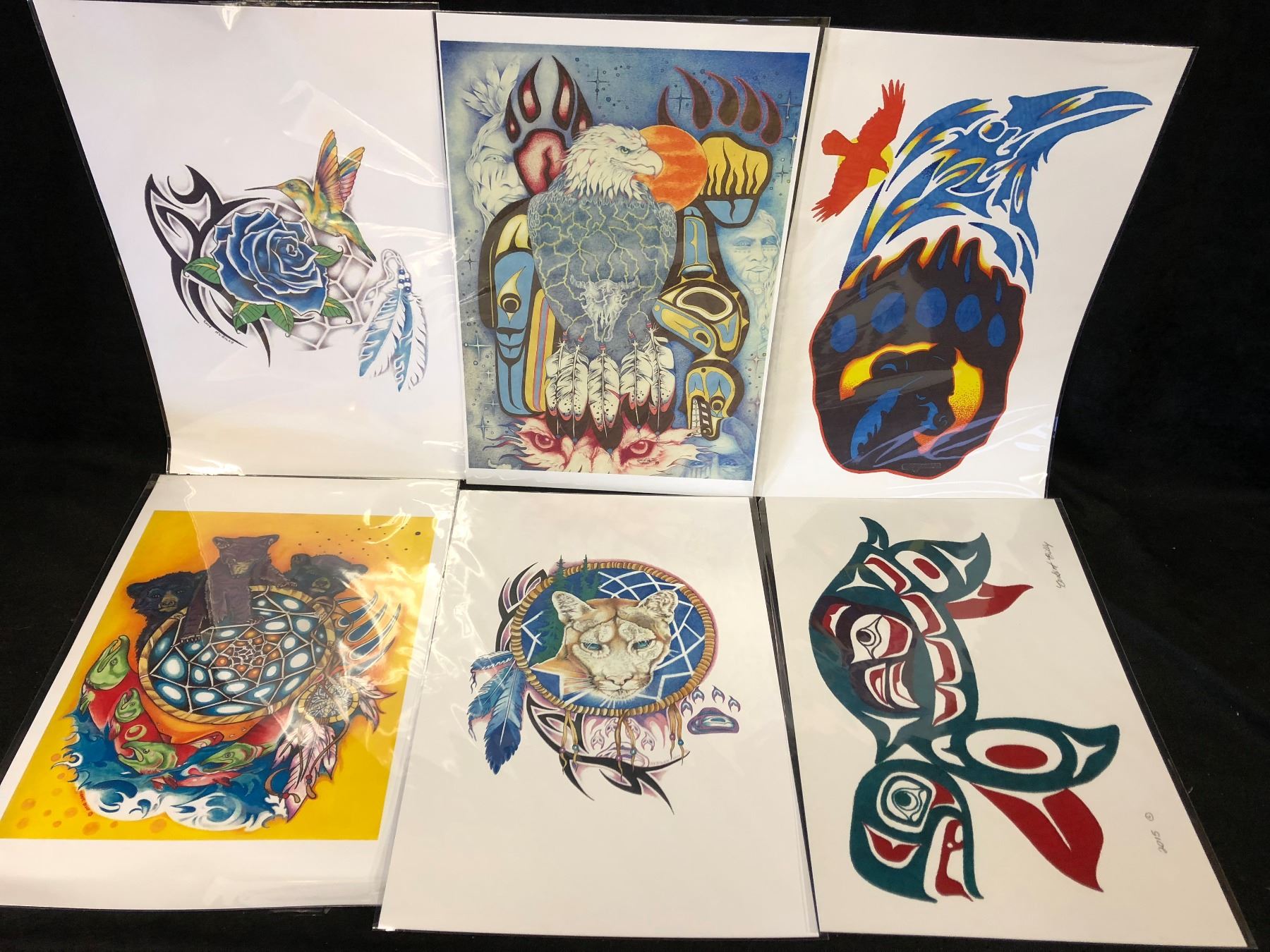 Native Art Print Lot 12 X 18 By Hubert Billy icollector com