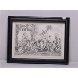 Antique Engraving By Guido Reni 1640