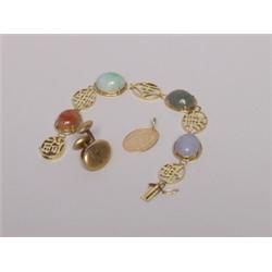 Estate Jewelry 14K Gold & Jadeite