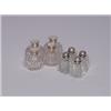 Image 1 : 8 Sterling Topped Crystal Salt and Peppers