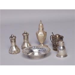Estate Lot of 7 Pieces Sterling Salt & Peppers