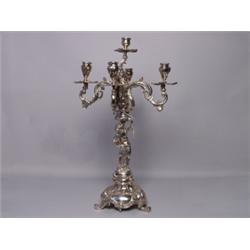 German Hallmarked 800 Fine Silver Candelabrum