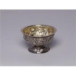 Antique Parcel Gilt Silver Repousse Bowl