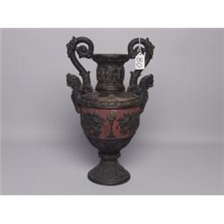 Antique Continental Painted Terracotta Garniture