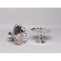 Chinese Export Silver Pair Phoenix Comports