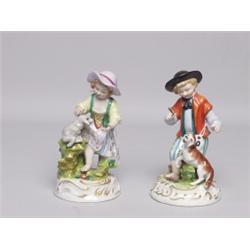 Pair Dresden Porcelain Figures C.1900