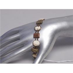 Antique Lava Stone & Cameo Bracelet