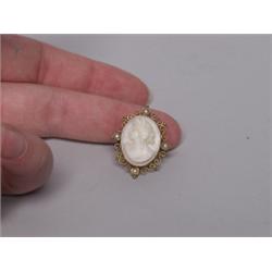 Vintage Gold Mounted Cameo 