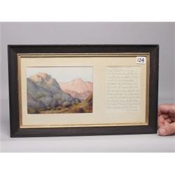 W.J. Bartco Watercolour with Poem