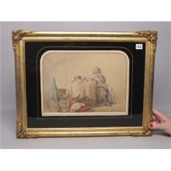 W.P. Frith 1840 Watercolour Portrait