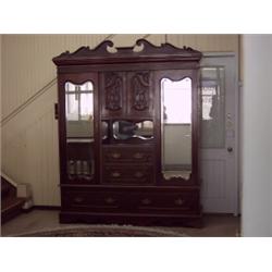 Antique Mahogany Display Cabinet