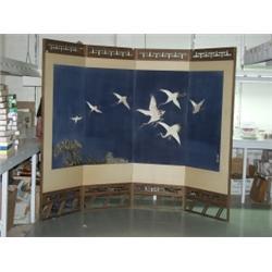 Vintage Korean Signed Silk Tapestry