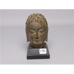 Chinese Carved Stone Buddha Head