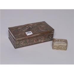 Japanese Metal Dragon Card Box