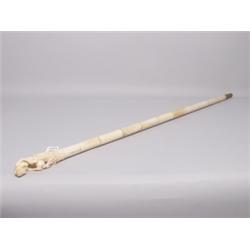 Walinking Stick with Carved Bone Figural
