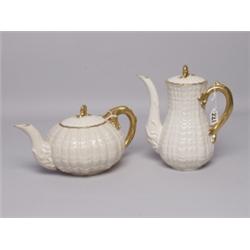 Porcelain Belleek Black Mark Teapot