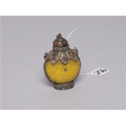 Chinese Snuff Bottle Antique Amber