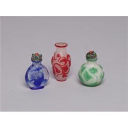 Chinese Snuff Bottles Peking Glass