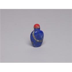 Chinese Snuff Bottle Hard Blue Stone