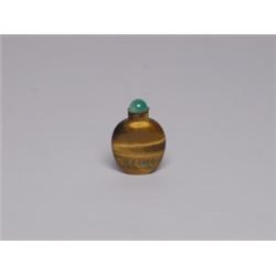 Chinese Snuff Bottle Tiger Eye Stone