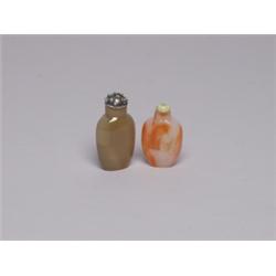Two Chinese Agate Snuff Bottles