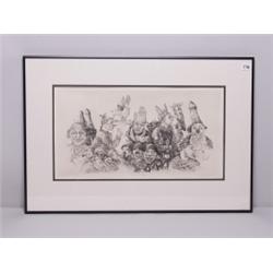 French Pencil Signed Etching