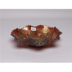 Fenton Carnival Glass Amethyst Flat Base Bowl