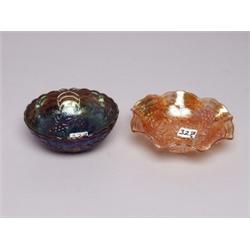 Two Imperial Carnival Glass Small Bowls