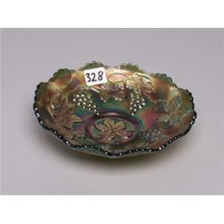Imperial Carnival Glass Green Bowl 