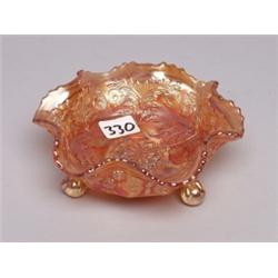 Fenton Carnival Glass Marigold Footed Bowl