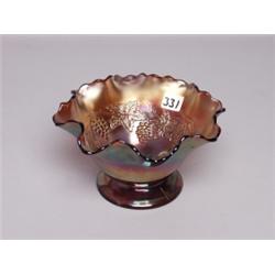 Imperial Carnival Glass Amethyst Fruit Bowl