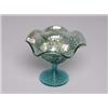 Image 1 : Inperial Carnival Glass Aqua Grape Compote