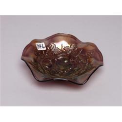 Millersburg Carnival Glass Amethyst Bowl