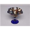 Image 1 : Fenton Carnival Glass Blue Compote