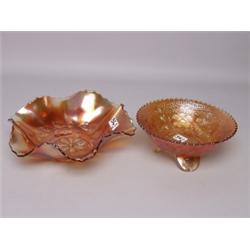 2 Fenton Marigold Carnival Glass Bowls